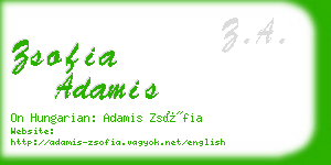 zsofia adamis business card